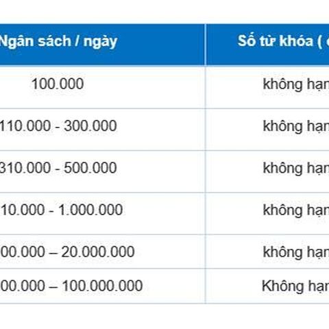 Báo giá quảng cáo Google