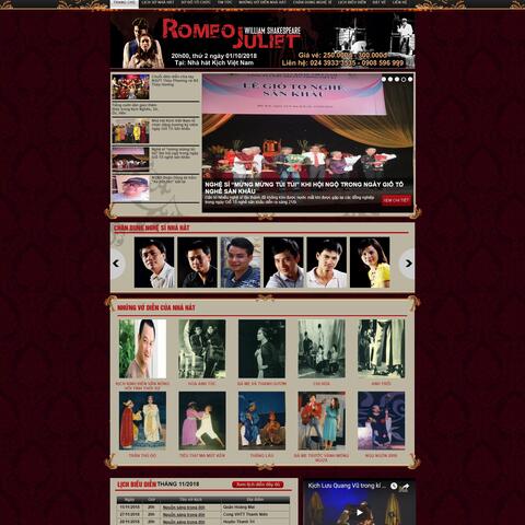 Thiết kế website sân khẩu chuyên nghiệp ấn tượng