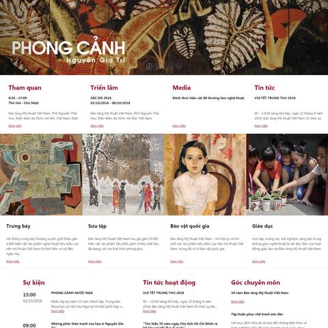 Thiết kế website hội họa độc đáo chuyên nhiệp