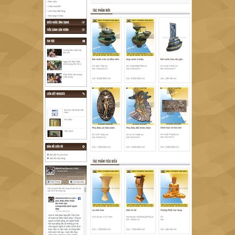 Thiết kế website điêu khắc độc đáo chuyên nghiệp