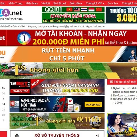Thiết kế website xổ số ấn tượng
