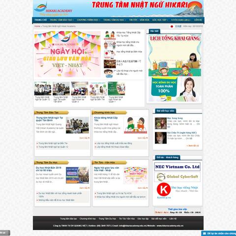 Thiết kế website Đào tạo tiếng Nhật chuyên nghiệp