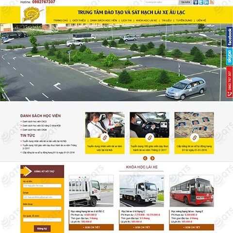 Thiết kế website trung tâm Đào tạo lái xe chuyên nghiệp