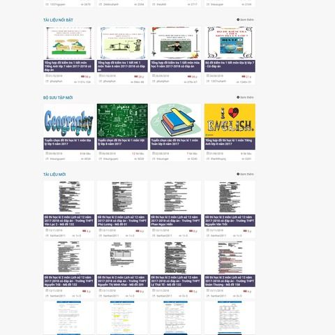 Thiết kế website Tài liệu và Tài nguyên giáo dục chuyên nghiệp
