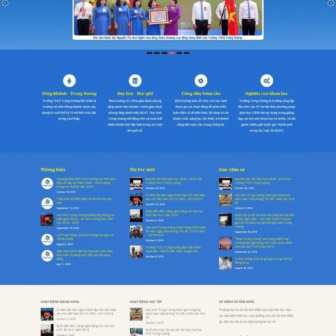 Thiết kế website trường trung học cơ sở chuyên nghiệp