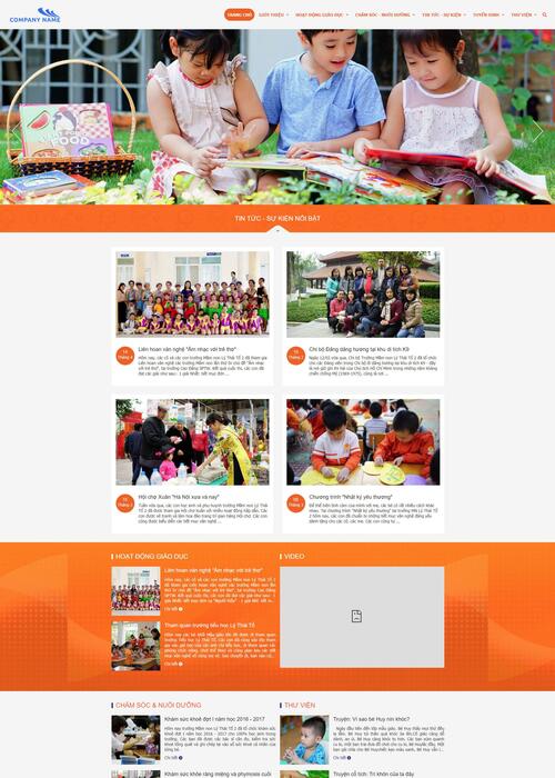 Thiết kế website trường học 17 (Mầm non)