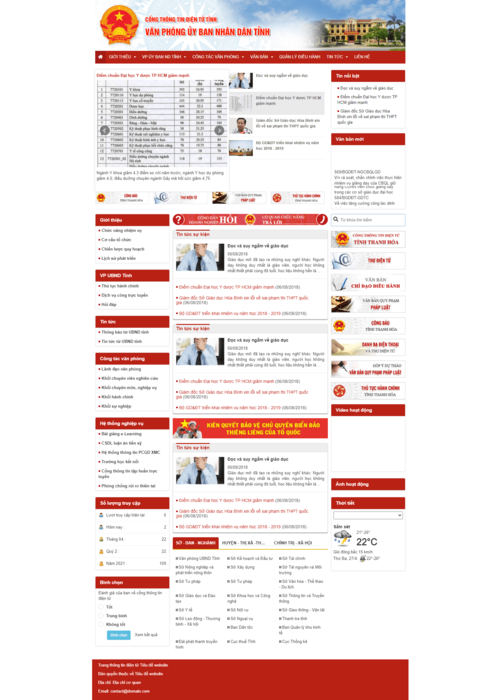 Thiết kế website Văn phòng ủy ban nhân dân 22