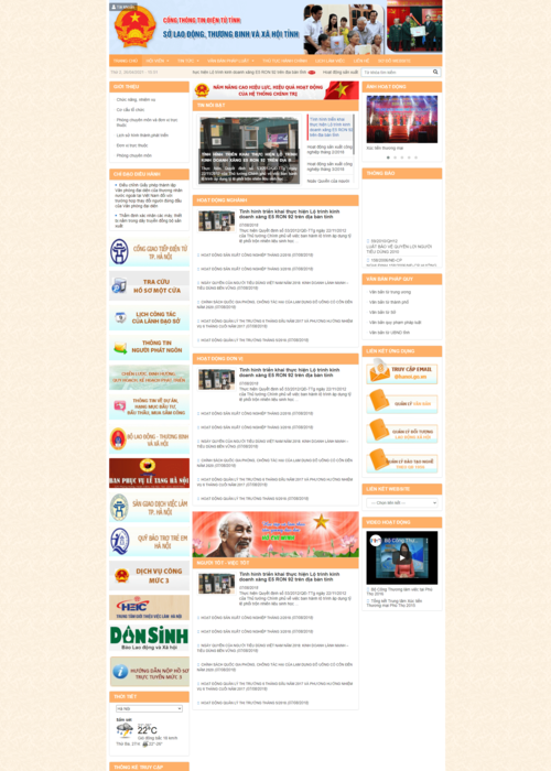 Tạo website Lao động thương binh và Xã hội 25