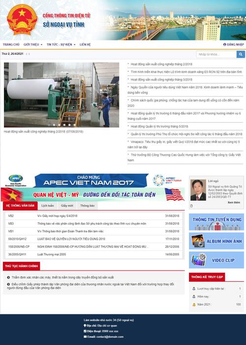 Làm website nhà nước 34 (Sở ngoại vụ)