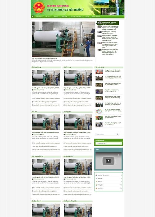 Xây dựng website nhà nước 33 (Sở tài nguyên môi trường)