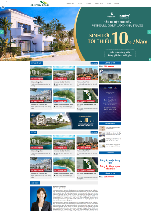 Xây dựng website dự án bất động sản 112