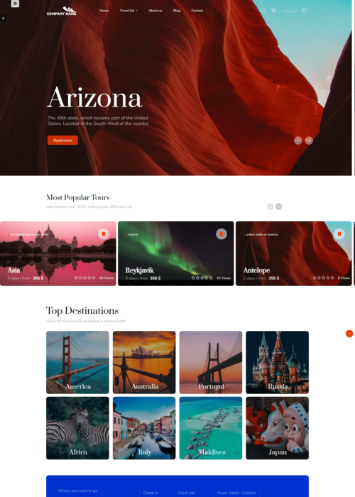 Thiết kế website du lịch 122