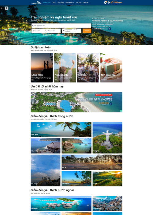 Thiết kế website du lịch 123